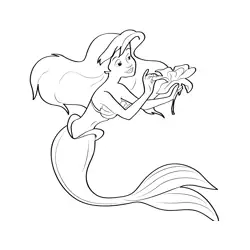 Mermaid 6 Free Coloring Page for Kids