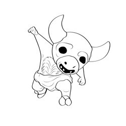Baby Minotaur Free Coloring Page for Kids