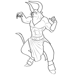 Minotaur 1 Free Coloring Page for Kids