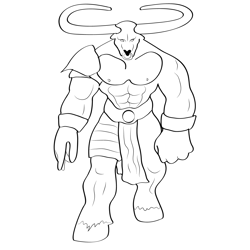 Minotaur Lord Free Coloring Page for Kids