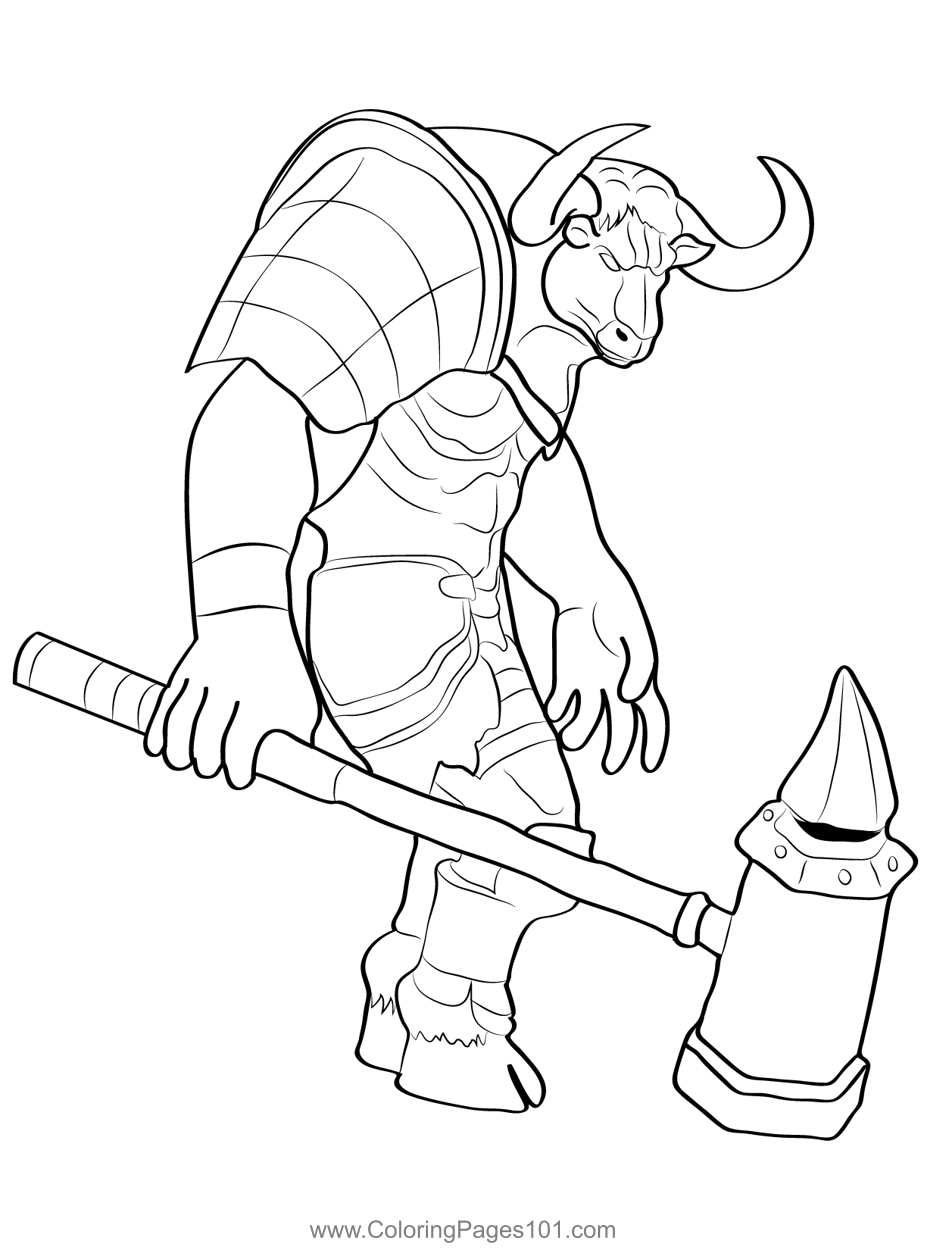 Minotaur Coloring Sheet