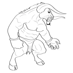 Minotaur Free Coloring Page for Kids