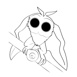 Flying Mothman Free Coloring Page for Kids