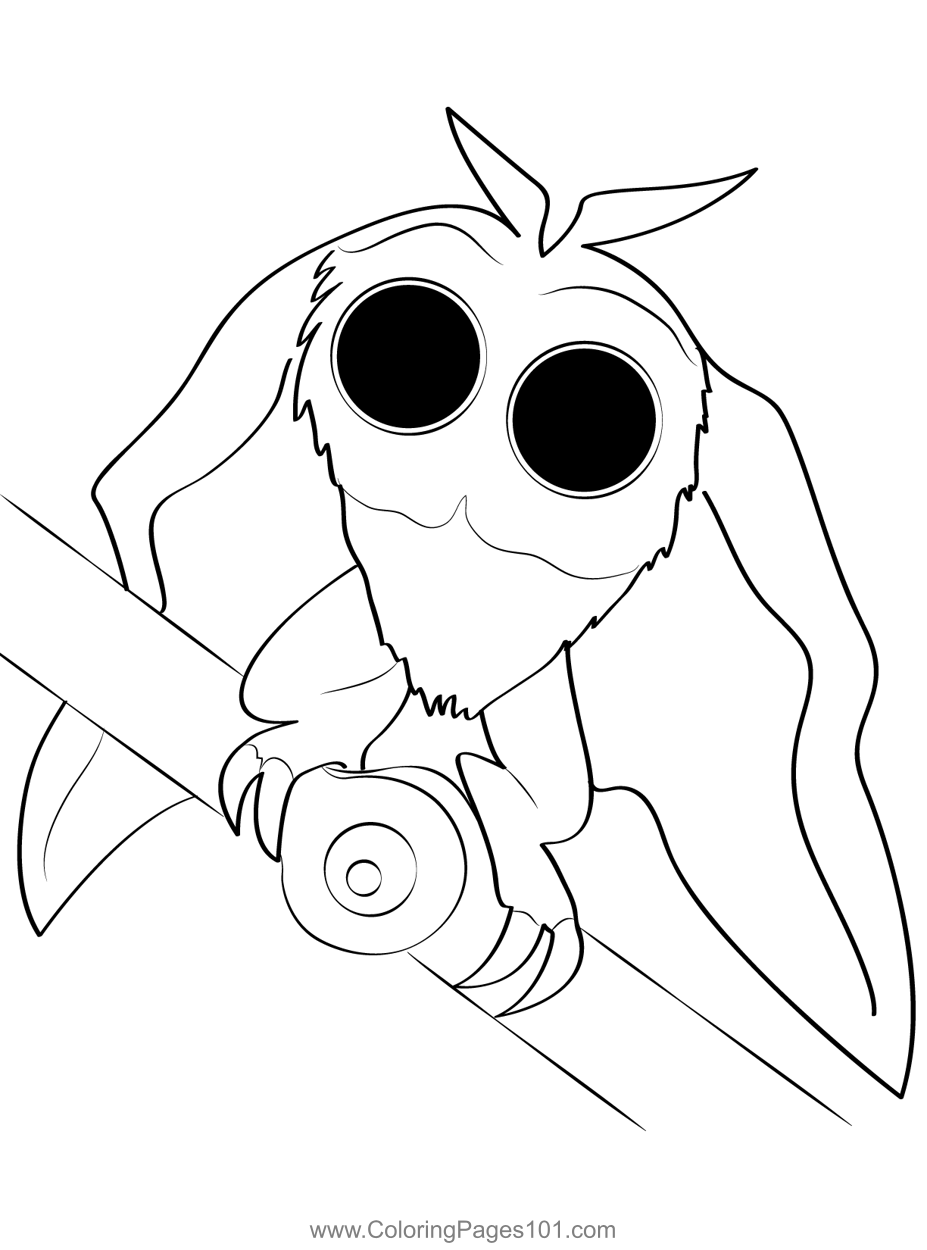 Flying Mothman Coloring Page for Kids - Free Mothmans Printable