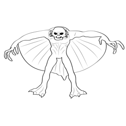 Legendary Monster Mothman Free Coloring Page for Kids