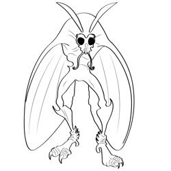 Mothman 10 Free Coloring Page for Kids