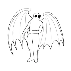 Mothman 11 Free Coloring Page for Kids