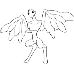 Mothman 12 Free Coloring Page for Kids