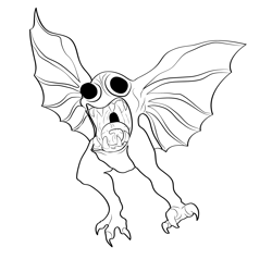 Mothman 13 Free Coloring Page for Kids