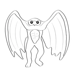 Mothman 2 Free Coloring Page for Kids