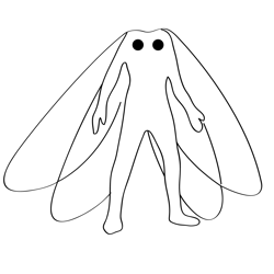 Mothman 3 Free Coloring Page for Kids
