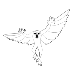 Mothman 4 Free Coloring Page for Kids