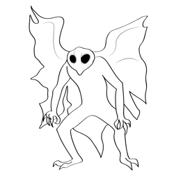 Mothman 7 Free Coloring Page for Kids