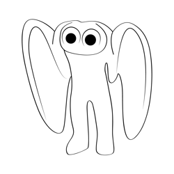 Mothman Free Coloring Page for Kids