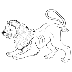Nemean Lion 1 Free Coloring Page for Kids