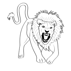 Nemean Lion 2 Free Coloring Page for Kids