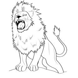 Nemean Lion 3 Free Coloring Page for Kids