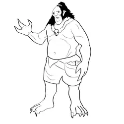 Ogre 11 Free Coloring Page for Kids