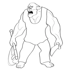 Ogre 12 Free Coloring Page for Kids