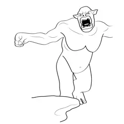 Ogre 14 Free Coloring Page for Kids