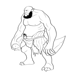 Ogre 15 Free Coloring Page for Kids