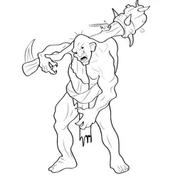 Ogre 2 Free Coloring Page for Kids