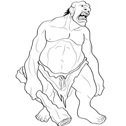 Ogre 3 Free Coloring Page for Kids