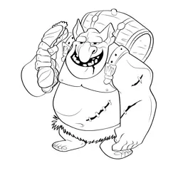 Ogre 9 Free Coloring Page for Kids