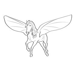 Pegasus 10 Free Coloring Page for Kids