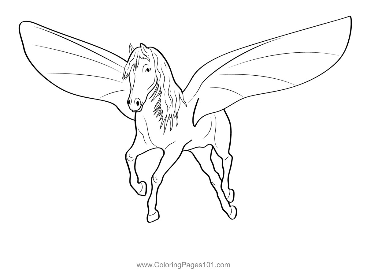 Pegasus 10 Coloring Page for Kids Free Pegasus Printable Coloring