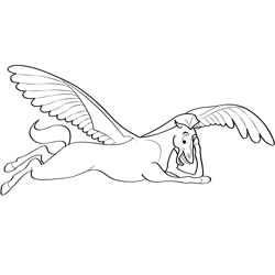 Pegasus 11 Free Coloring Page for Kids
