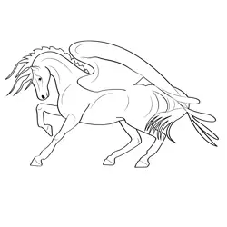 Pegasus 13 Free Coloring Page for Kids