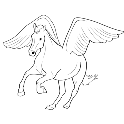 Pegasus 2 Free Coloring Page for Kids