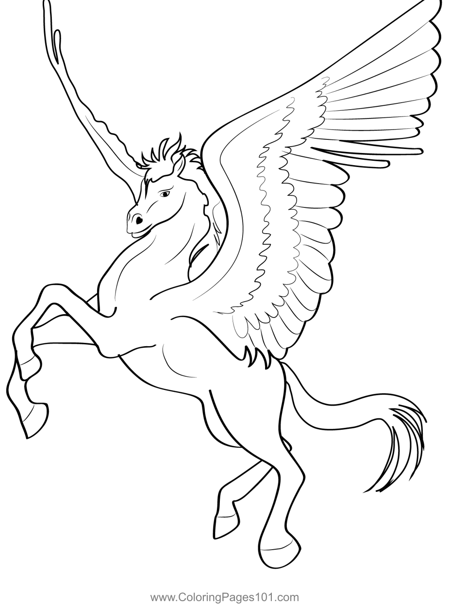 Pegasus 3 Coloring Page for Kids - Free Pegasus Printable Coloring ...