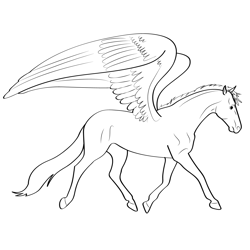Pegasus 5 Free Coloring Page for Kids