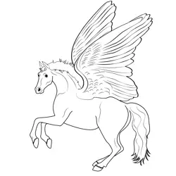Pegasus 7 Free Coloring Page for Kids