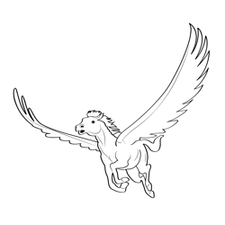Pegasus 8 Free Coloring Page for Kids