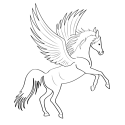Pegasus 9 Free Coloring Page for Kids
