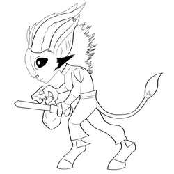 Satyr 1 Free Coloring Page for Kids