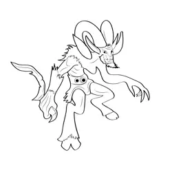 Satyr 11 Free Coloring Page for Kids