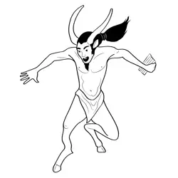 Satyr 3 Free Coloring Page for Kids