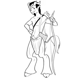 Satyr 5 Free Coloring Page for Kids