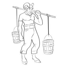 Satyr 6 Free Coloring Page for Kids