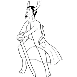 Satyr 7 Free Coloring Page for Kids