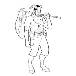 Satyr 8 Free Coloring Page for Kids
