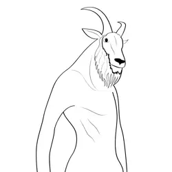Satyr 9 Free Coloring Page for Kids