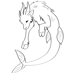 Sea Goat 2 Free Coloring Page for Kids