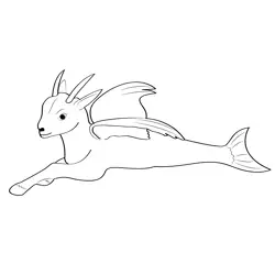 Sea Goat 3 Free Coloring Page for Kids