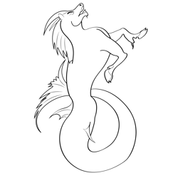 Sea Goat 5 Free Coloring Page for Kids