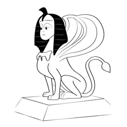 Sphinx 14 Free Coloring Page for Kids